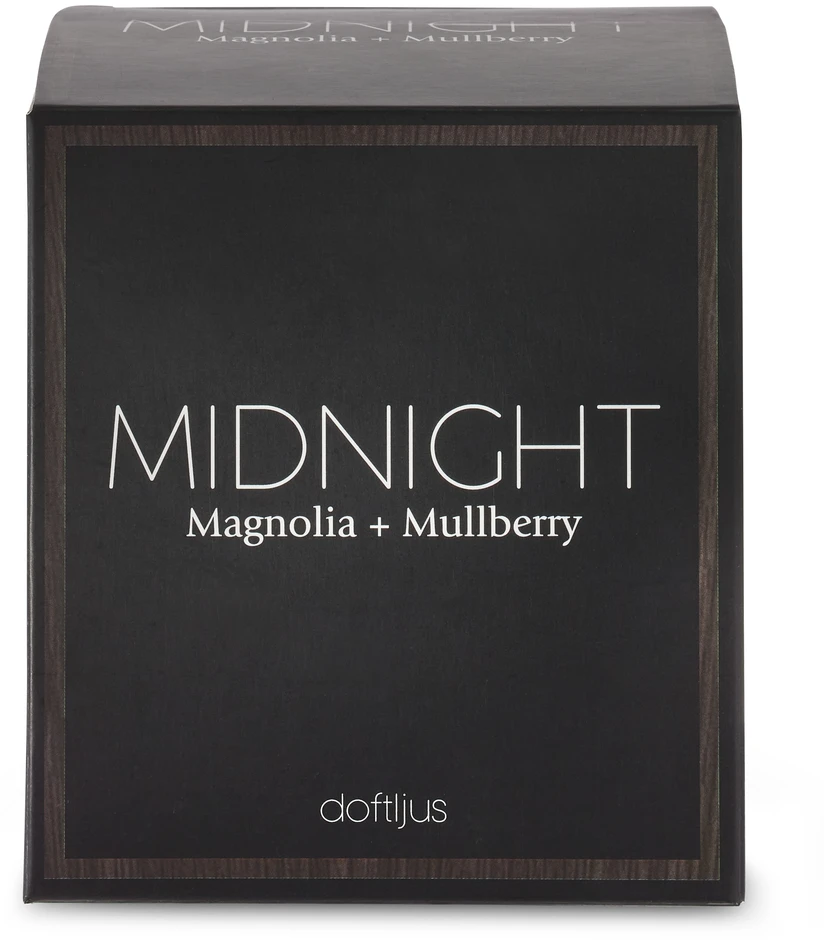 Midnight - Doftljus, Magnolia & Mullberry, brinntid 25 h - Svart