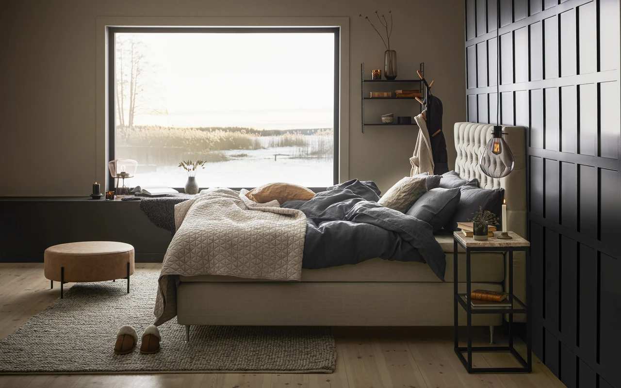 Cape Farewell - Kontinentalsäng, dubbelsäng med bäddmadrass och sängben - inspiration