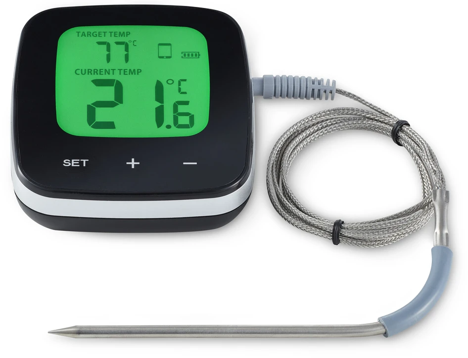 Dangrill - Termometer, LED-display - Grå