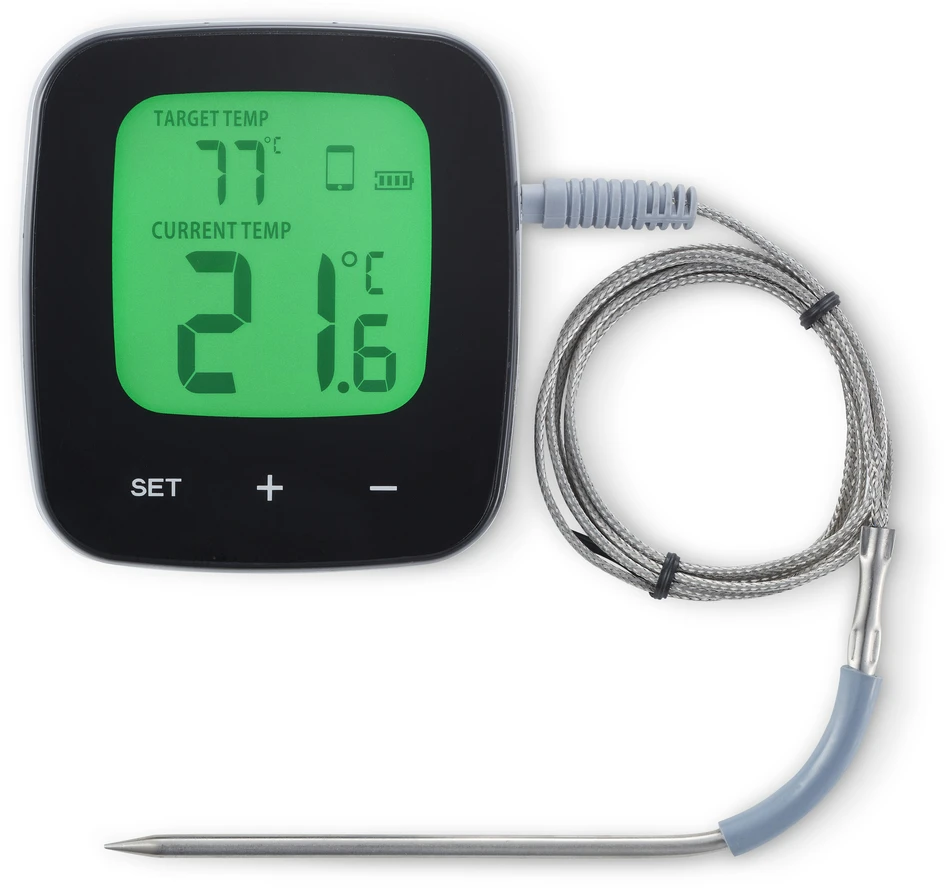 Dangrill - Termometer, LED-display - Grå