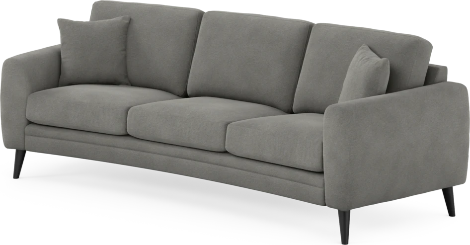 Eden - 3-sits soffa svängd - Grå