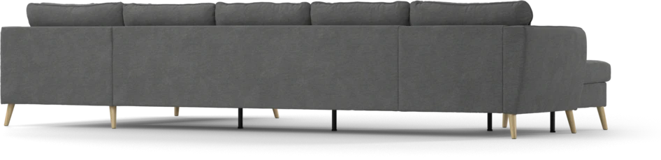 County - 4-sits soffa med schäslong vänster och divan höger - Grå