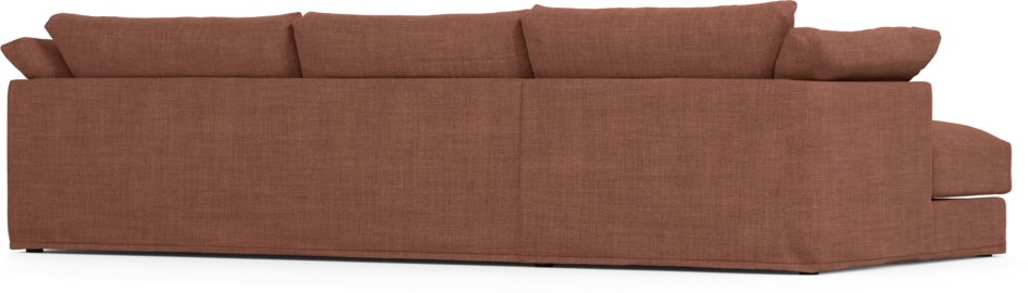 Cherrie - 3-sits soffa med schäslong vänster, med kappa - Orange
