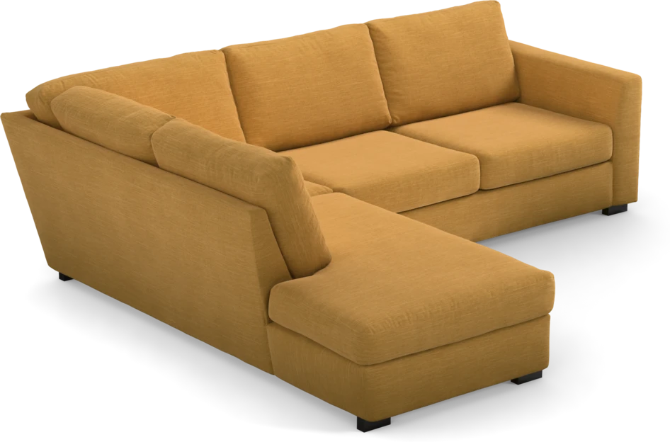 Friday - 2,5-sits soffa med divan vänster - Gul