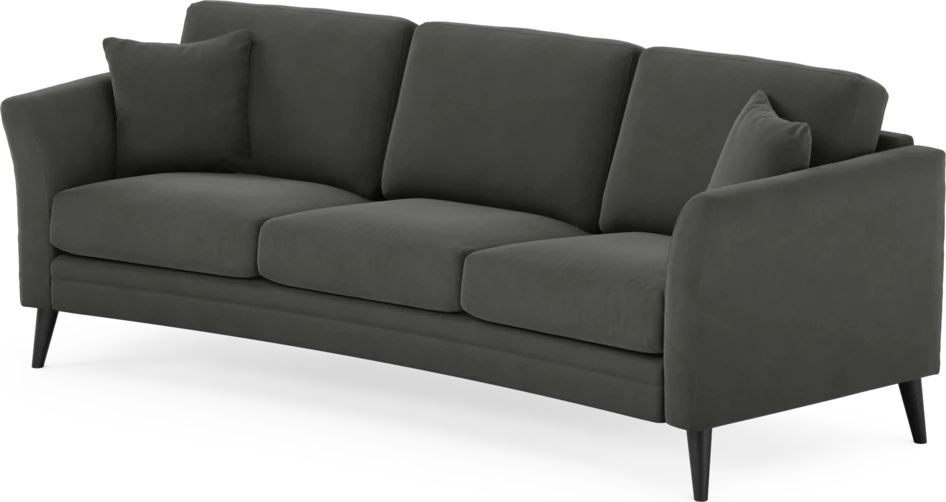 Eden - 3-sits soffa svängd - Grå