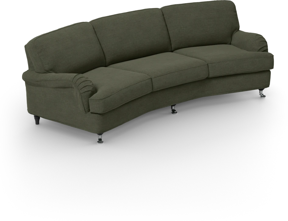Oxford - 3-sits soffa svängd - Grön