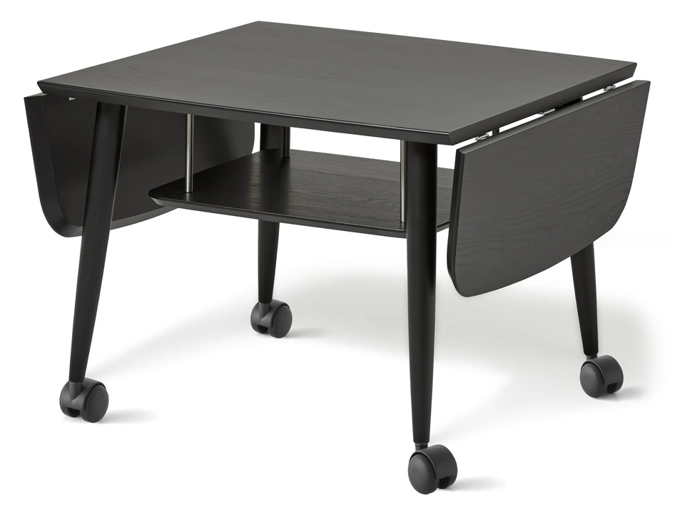 Louise - Soffbord, 70-120x70x48 cm - Svart