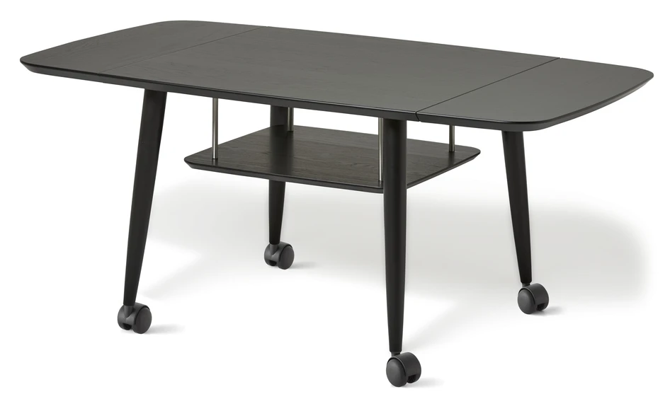 Louise - Soffbord, 70-120x70x48 cm - Svart