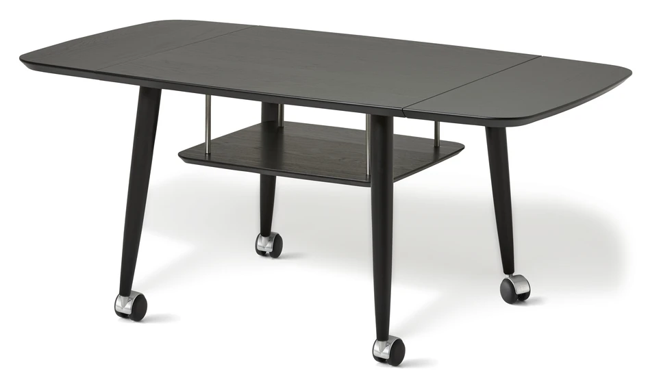Louise - Soffbord, 70-120x70x48 cm - Svart