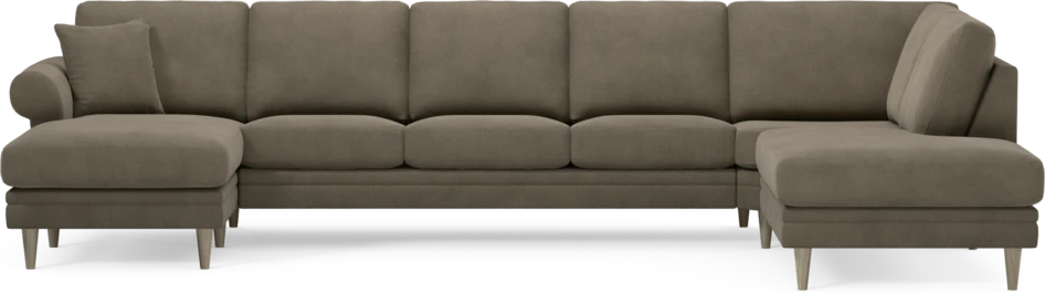 Eden - 3-sits soffa med schäslong vänster och divan höger - Beige