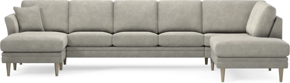 Eden - 3-sits soffa med schäslong vänster och divan höger - Grå