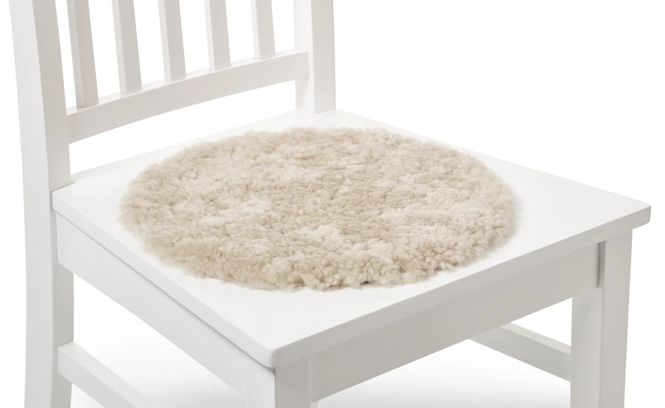 Chamonix - Stolsdyna,  Ø 34 cm - Beige