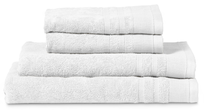 Soft - Handduksset, 2 handdukar 50x70 cm + 2 badhanddukar 70x140 cm - Vit