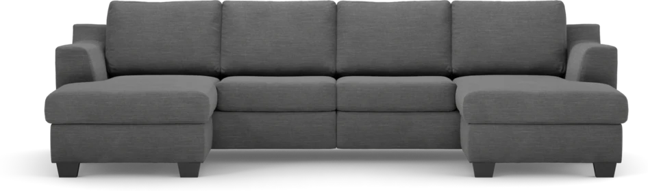 Friday - 2-sits soffa med två schäslonger - Grå