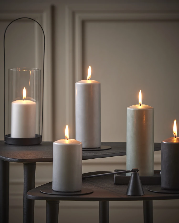 Glänsa - Blockljus, H 18 Ø 7 cm, brinntid 48 h - inspiration