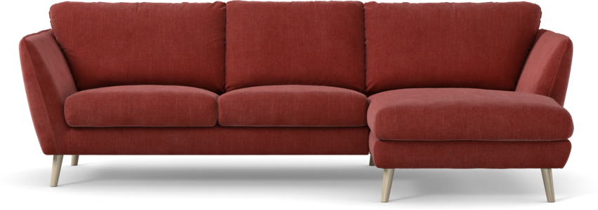 Madison - 2-sits soffa med schäslong höger - Rosa