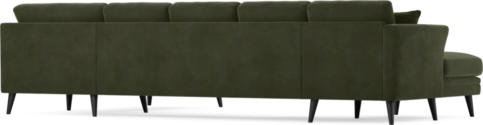 Eden - 3-sits soffa med schäslong vänster och divan höger - Grön