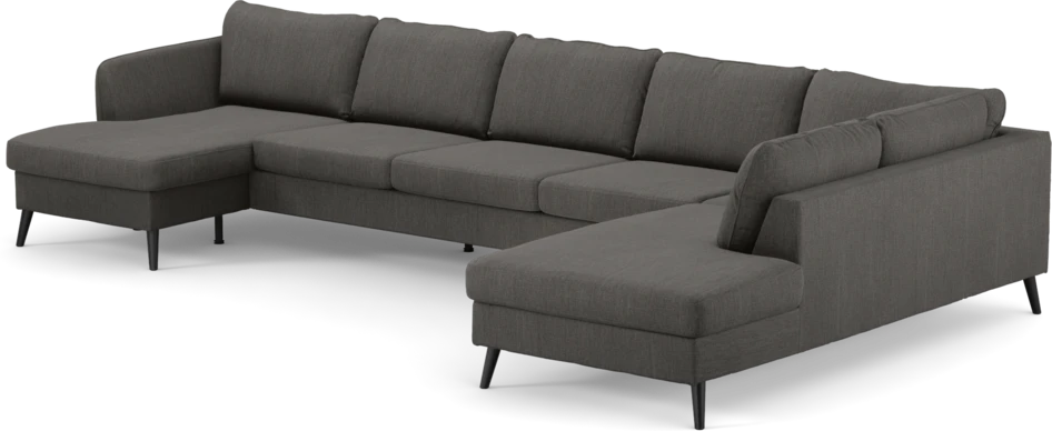 County - 4-sits soffa med schäslong vänster och divan höger - Brun