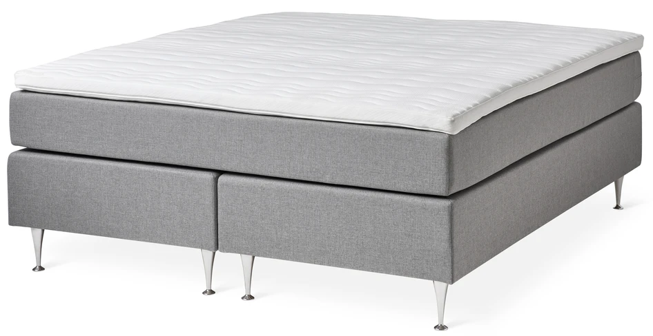 Miami Supreme - Kontinentalsäng, dubbelsäng med bäddmadrass - Grå