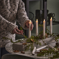 Blänka - Antikljus med LED-belysning, batteridrivet, 2-pack, H 24 cm - inspiration