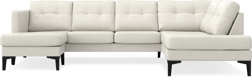 Rio - 3-sits soffa med schäslong vänster och divan höger - Vit