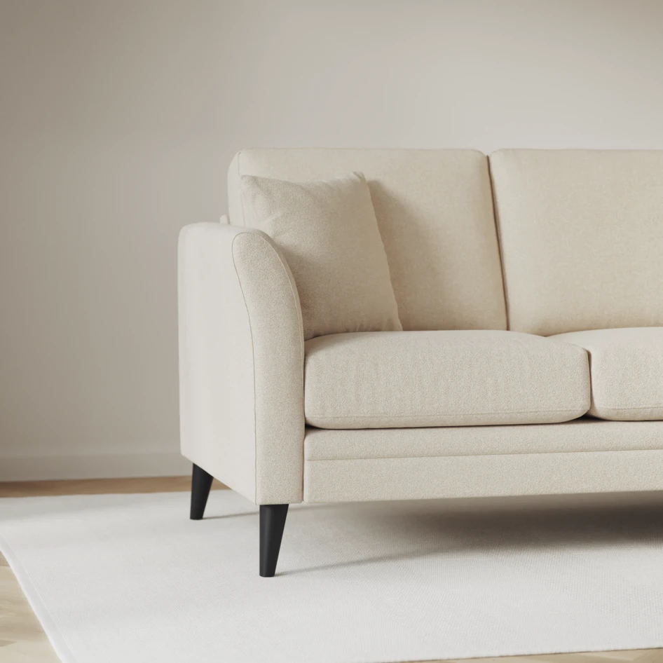 Eden - 3-sits soffa svängd - Beige