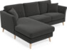 Eden - 2-sits soffa med schäslong - Grå