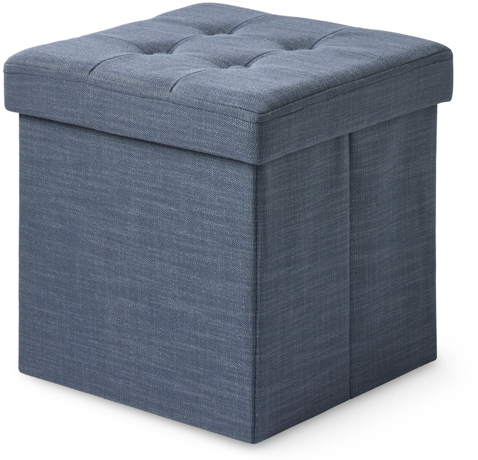 Marja - Sittpall, B 38 cm, linnetyg - Blå