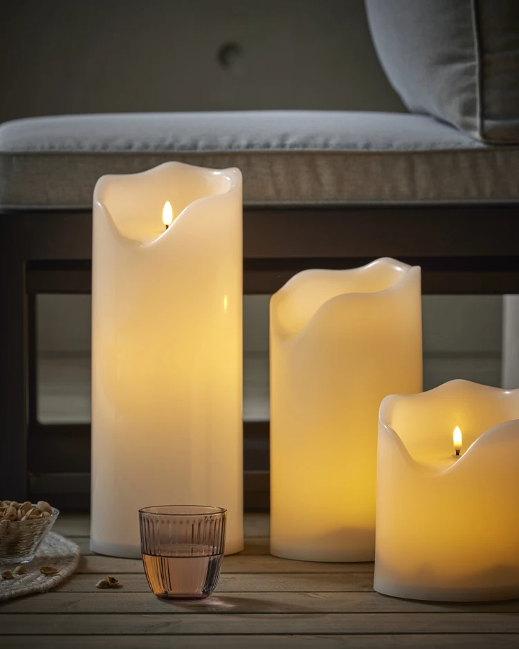Flamme - LED-blockljus, Ø16 H30 cm - inspiration