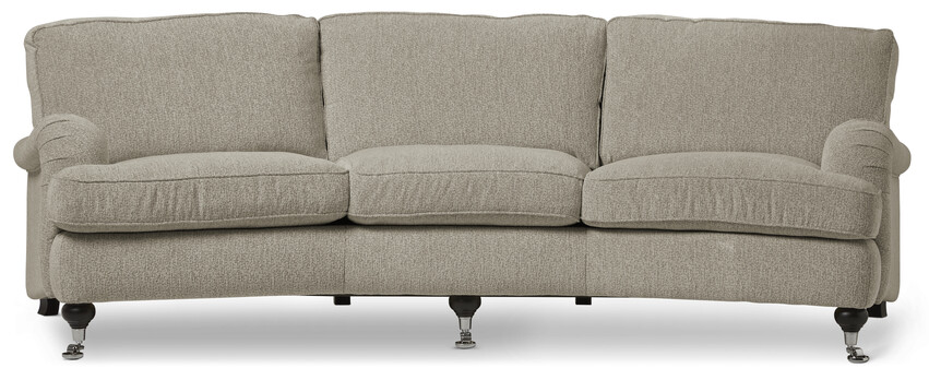 Oxford Delux - 3-sits soffa svängd, fast klädsel - Beige