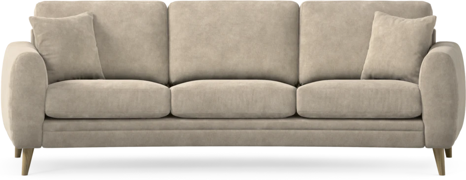 Eden - 3-sits soffa svängd - Beige