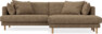 Harper - 4-sits med schäslong XL höger - Brun