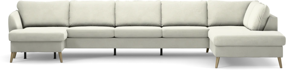 County - 4-sits soffa med schäslong vänster och divan höger - Vit