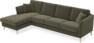 Eden - 3-sits soffa med schäslong - Brun