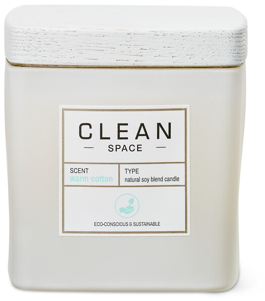 Clean Space - Doftljus, Warm Cotton, brinntid 40 h - Brun