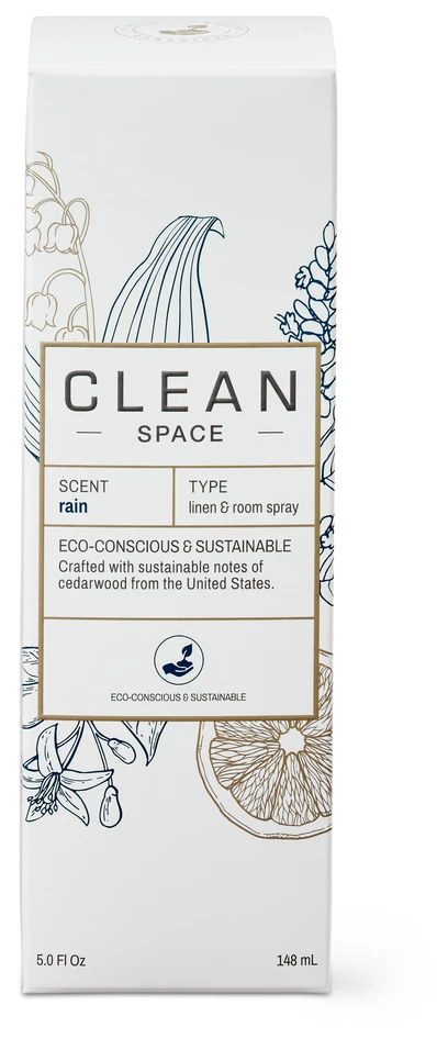 Clean Space - Rumspray, doft Rain, 148 ml - Blå