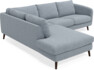 Madison - 2-sits soffa med divan vänster - Blå