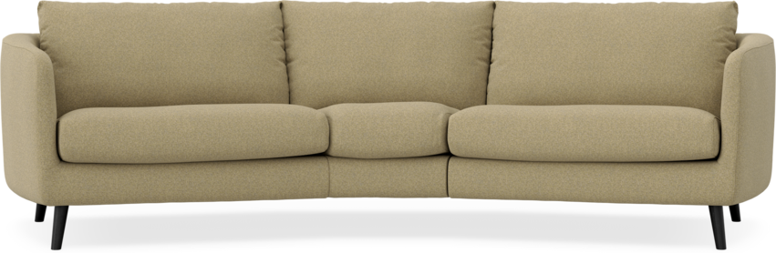 Madison - 3-sits soffa svängd, 90 cm - Gul