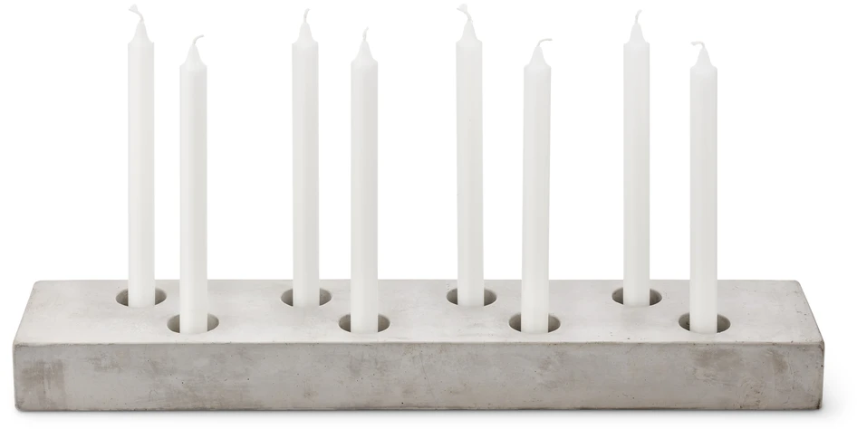 Chandelle - Ljusstake, 65x13x6, till rustikljus & värmeljus - Grå