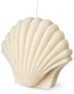 Snäcka - Dekorationsljus, H 11,3 cm - Beige