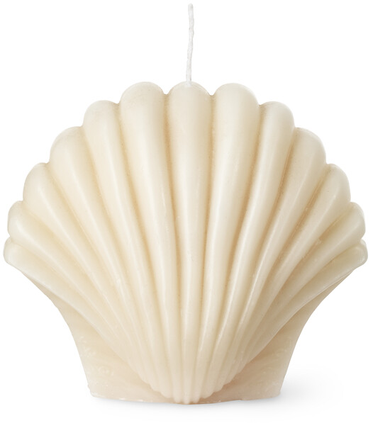 Snäcka - Dekorationsljus, H 11,3 cm - Beige