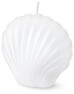 Snäcka - Dekorationsljus, H 7,3 cm, 2-pack - Vit