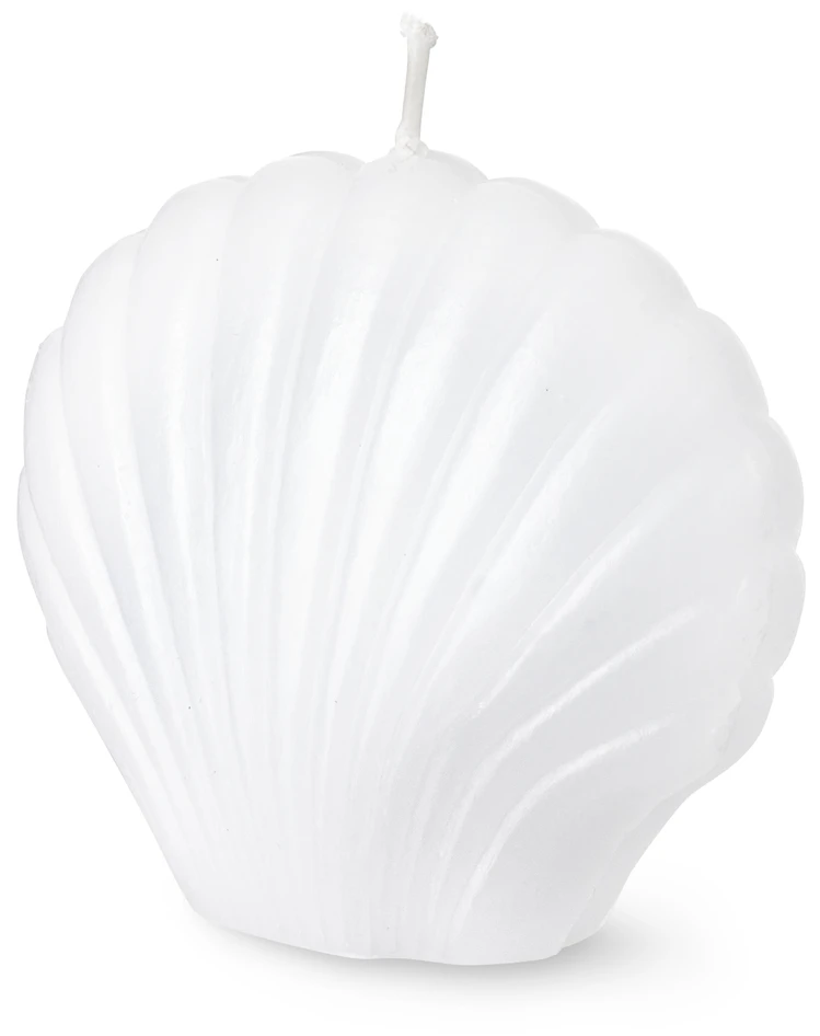 Snäcka - Dekorationsljus, H 7,3 cm, 2-pack - Vit