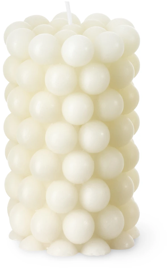 Pärla - Dekorationsljus, H 10 cm - Vit