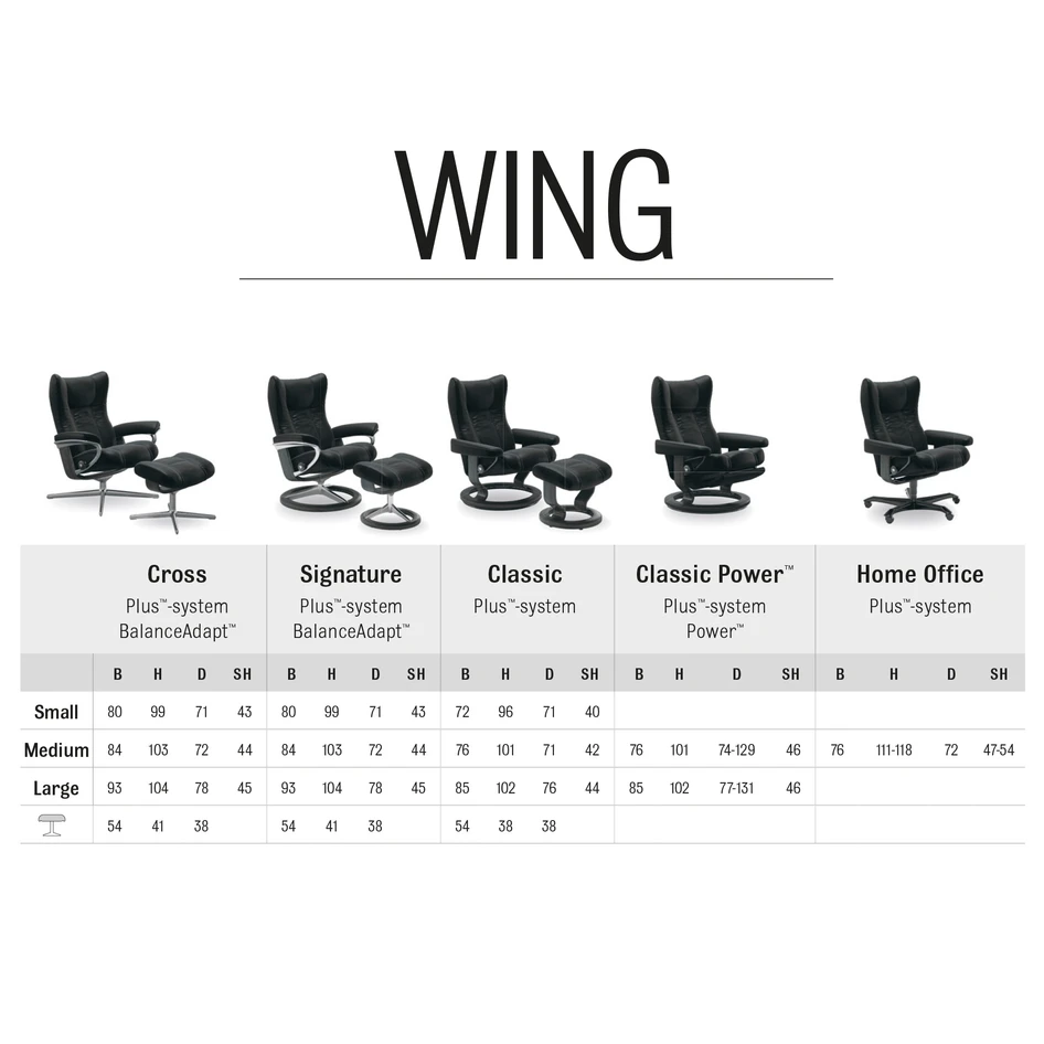 Stressless Wing - Fåtölj - Svart
