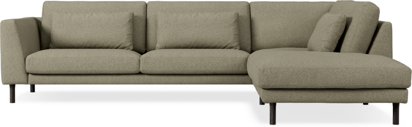 Willow - 3-sits soffa med divan höger, fast klädsel - Beige