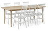 Edåsa - Matgrupp med 6 stolar Einar - Vit