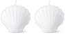 Snäcka - Dekorationsljus, H 7,3 cm, 2-pack - Vit