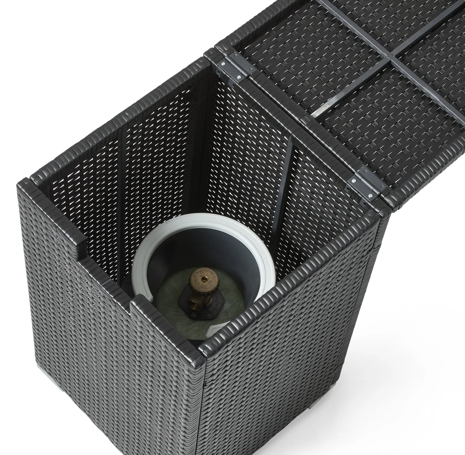 Riga - Förvaringsbox för gasoltub, H 68 cm - Svart