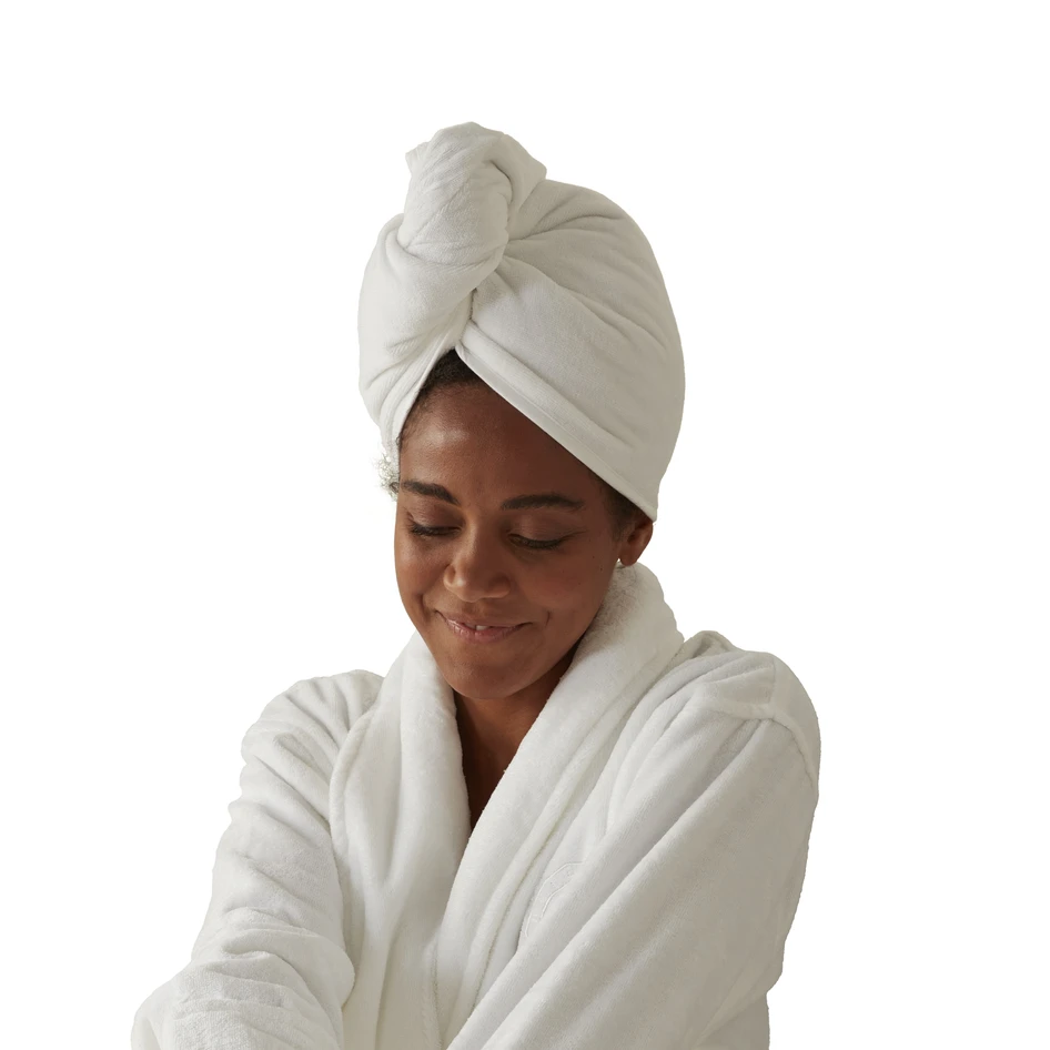 Joanna - Hårhandduk, 25x70 cm - Vit